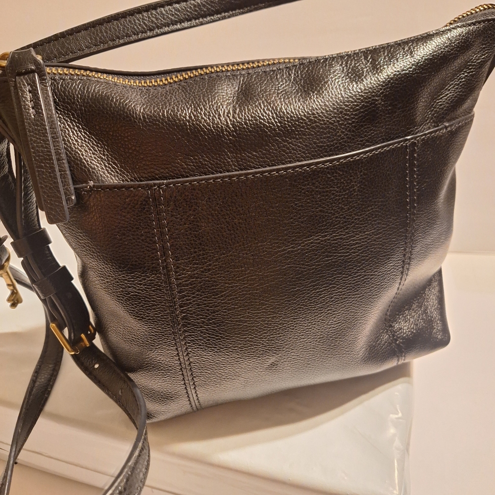 Fossil Black Leather Crossbody Bag - Picture 5 of 10